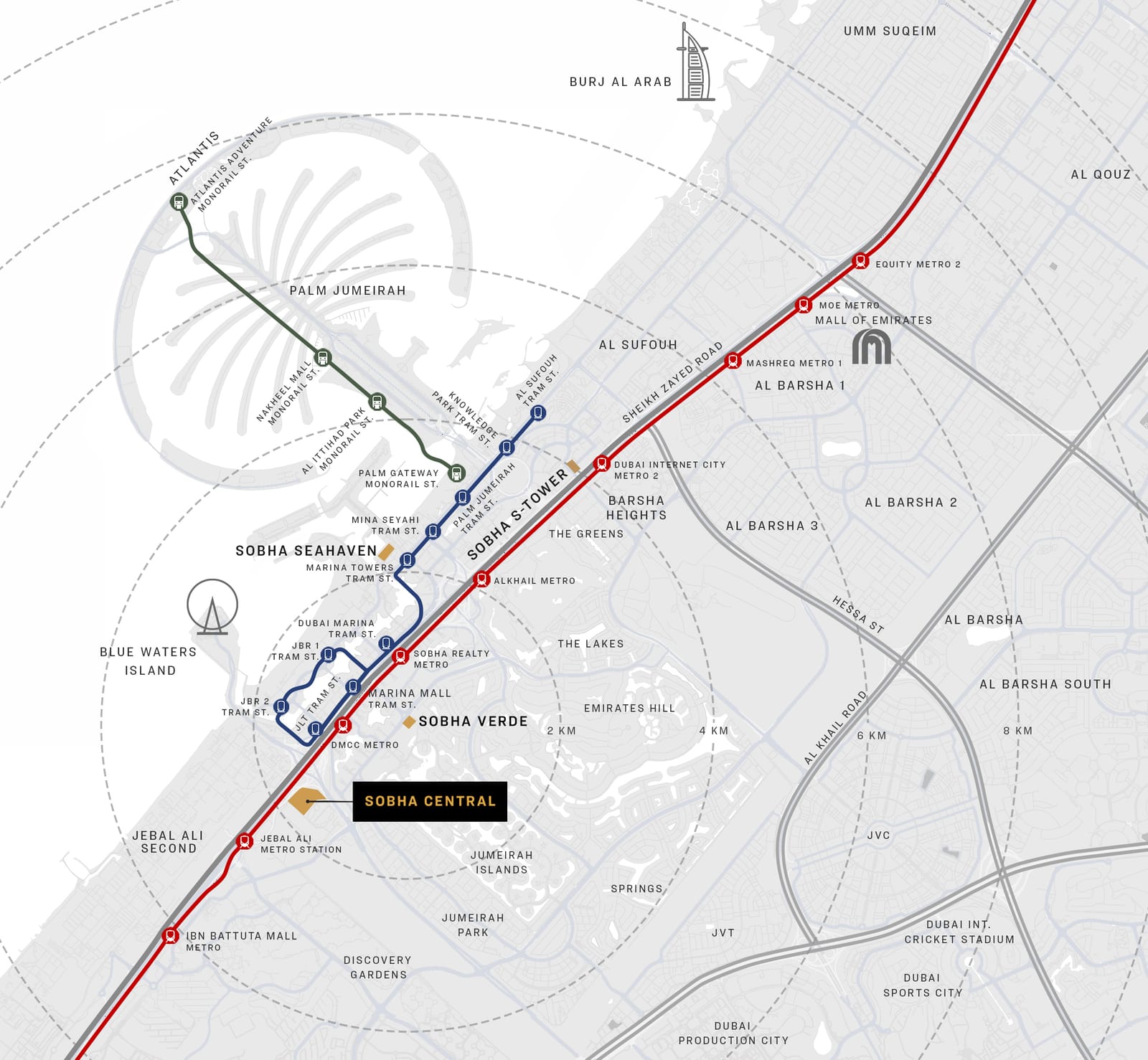 Metro connectivity map